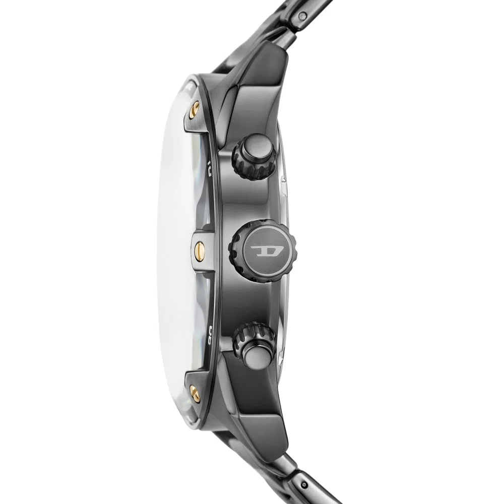 Diesel Reloj Spiked para Hombre, Movimiento cronógrafo de Cuarzo con Correa de Acero Inoxidable