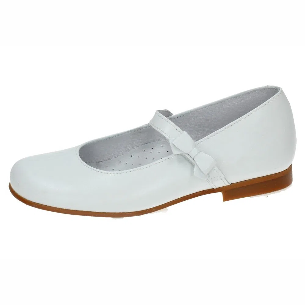 BAMBINELI 3822 Merceditas Piel Lazo NIÑA Zapato COMUNIÓN Blanco 35