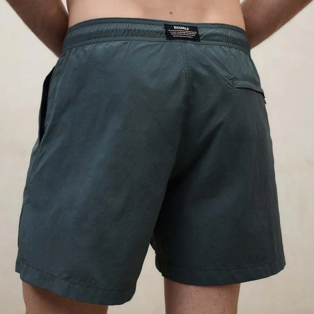 ECOALF Bañador Biarritz para Hombre, Verde Shadow, 100% Poliamida Reciclada, Secado Rápido, Forro de Malla
