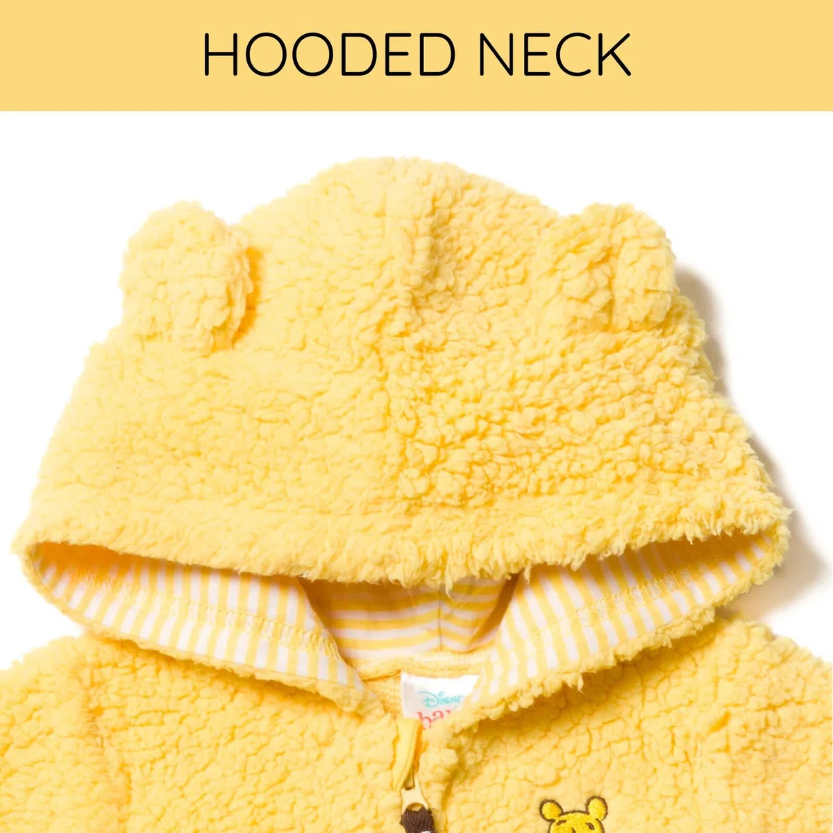 Disney Winnie the Pooh Newborn Baby Boys Zip Up Costume Coverall Yellow