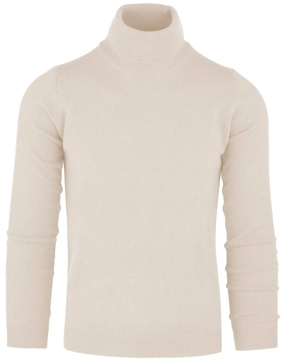 Dolcevita - Jersey para hombre, 30% puro cachemir, 70% pura lana, fabricado en Italia, manga larga, suave y cálido