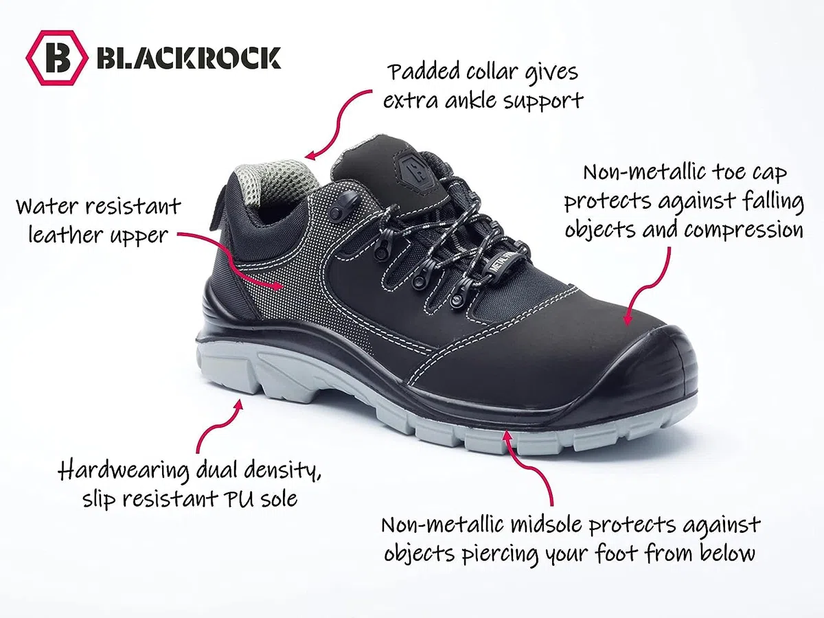 Blackrock S3 Carson Composite Calzado de Seguridad con Puntera de Acero Zapatos de Seguridad Ligeros y Resistentes al Agua, Hombre y Mujer, Calzado de Trabajo y utilitario, Puntera de Composite