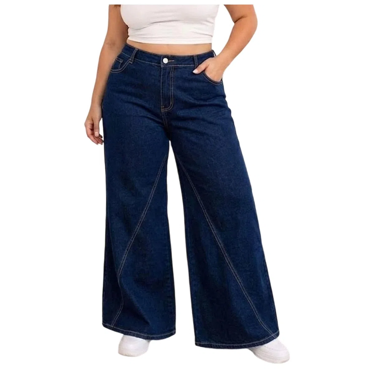 Vaqueros Mujer Rectos Tiro Alto Pantalón Vaquero Mujer Anchos Elasticos Vaqueros con Bolsillo Pierna Recta Holgados Regular Verano Primavera Cotidiano Jeans con Bolsillo Deportes