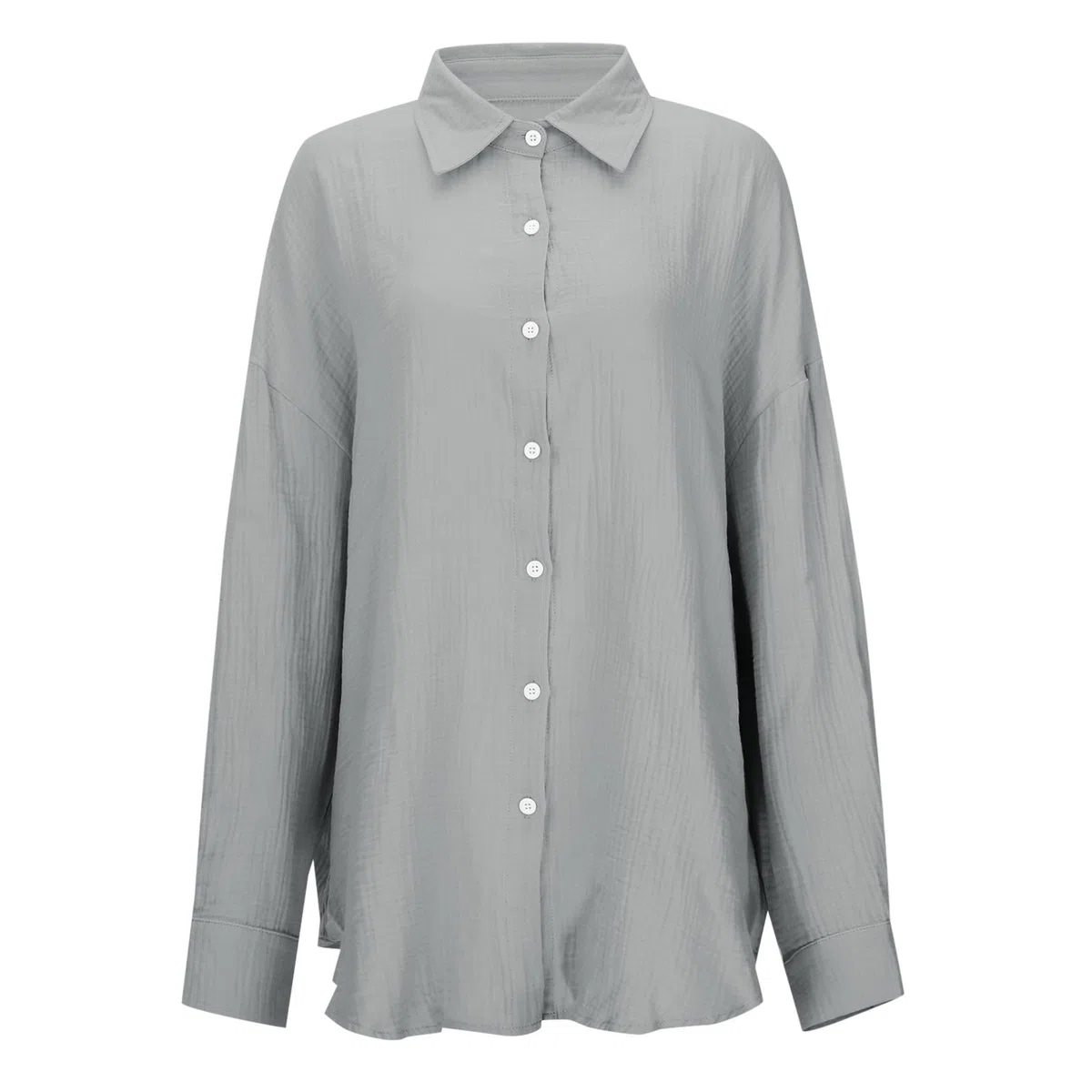Camisas de lino con botones para mujer, de verano, transpirables, de manga larga, con cuello, de lino, algodón, a la moda, casuales, holgadas, de muselina, de gran tamaño, ligeras, color liso