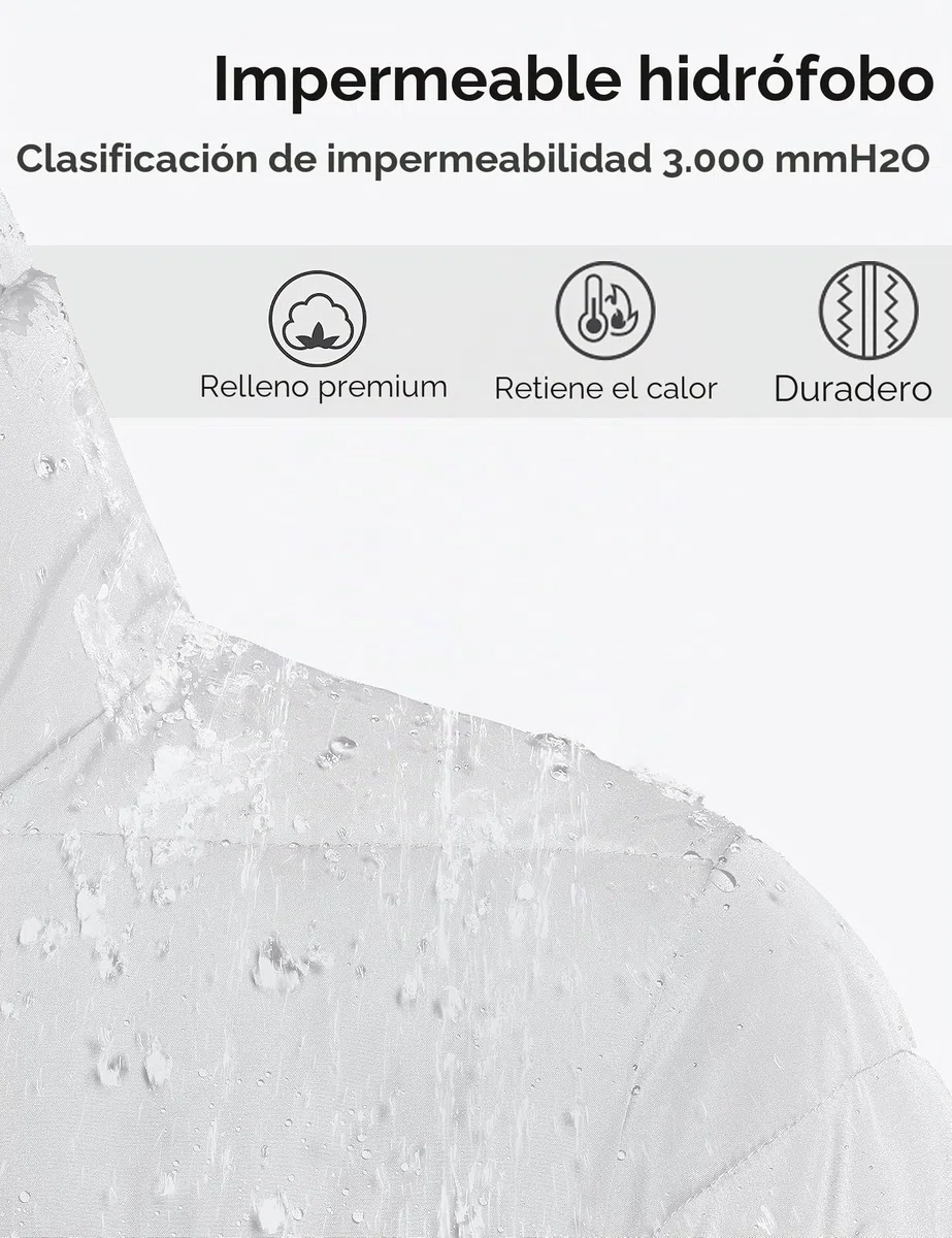Wantdo Chaqueta de Invierno de Pluma para Hombre Impermeable Cortaviento de Longitud Media Versátil Abrigo con Capucha de Piel para Viajes Nieve