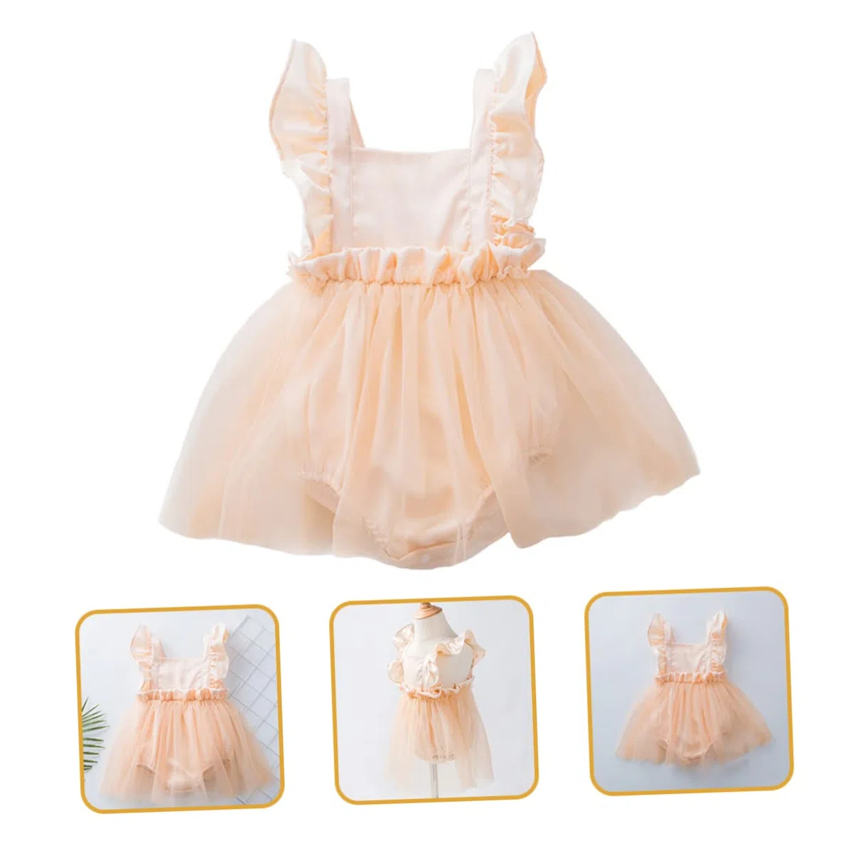 Vuelo Manga Mameluco Vestido Bebé Niña Vestido De Verano os De Niña Bebé o De Tutú o De Malla Ropa De os De s os De Tutú Para