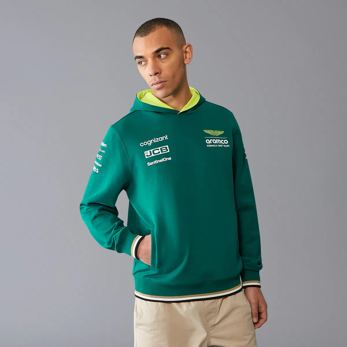 Aston Martin F1 Sudadera con Capucha 2024 - Hombre - Verde - Talla: XXL