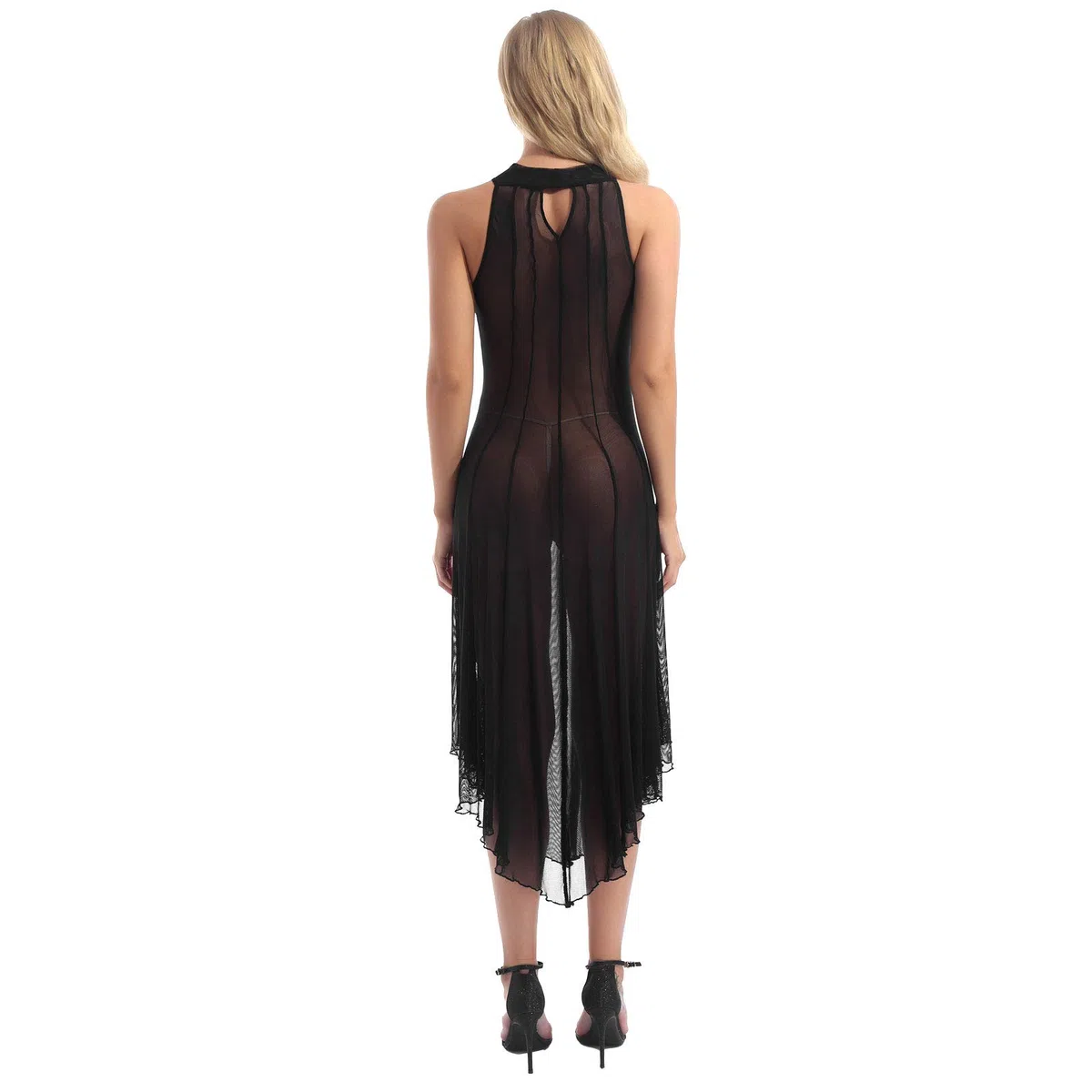 Lencería Sexy Vestidos Sexy Góticos De Malla Transparente.