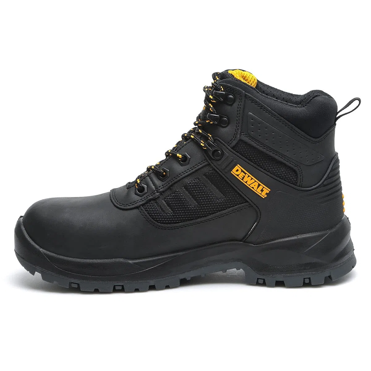 DEWALT Douglas - Botas de seguridad impermeables con punta de acero para hombre, talla 43, color negro