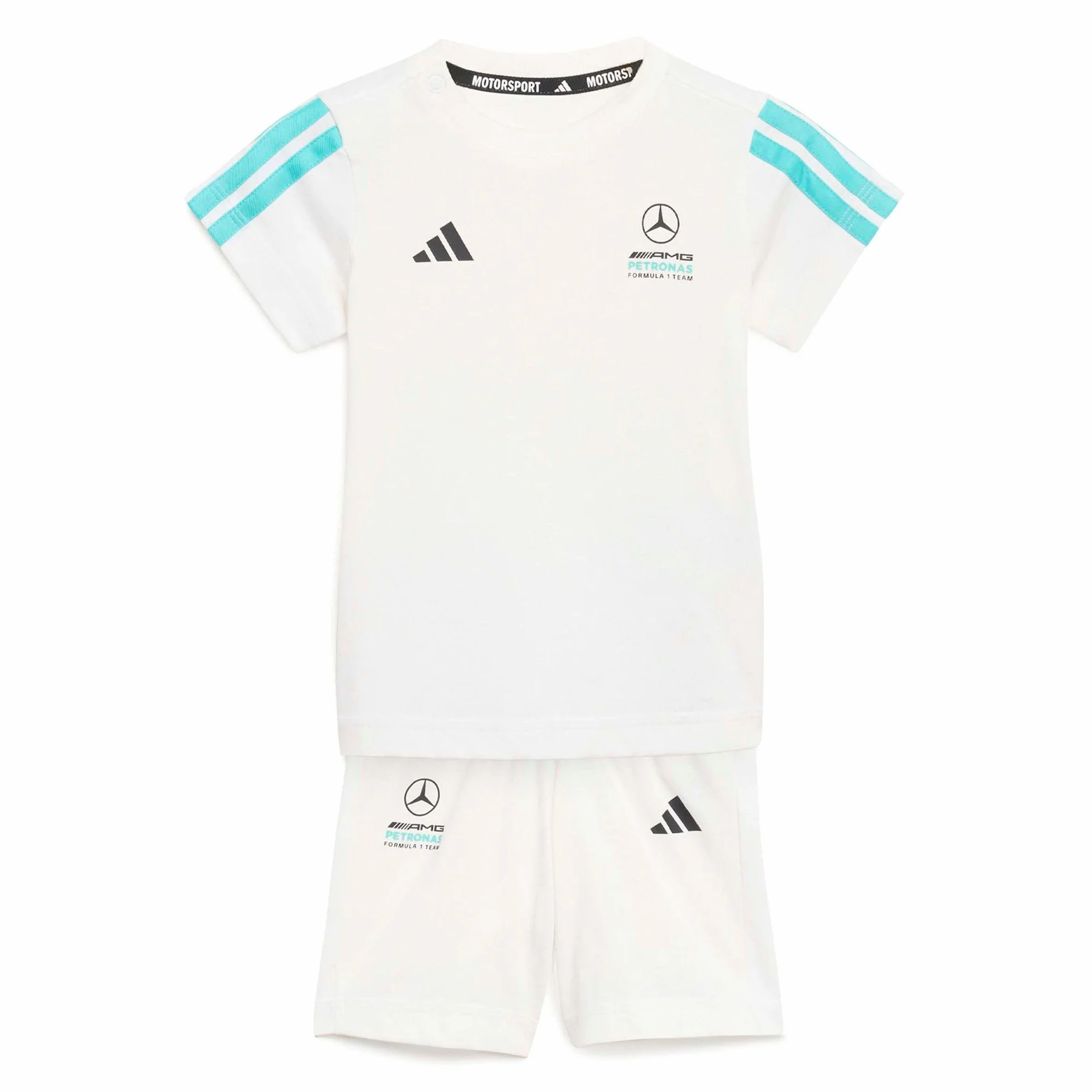 adidas Unisex Kids' CHÁNDAL Manga Corta Mercedes - AMG Petronas Formula 1 Team DNA