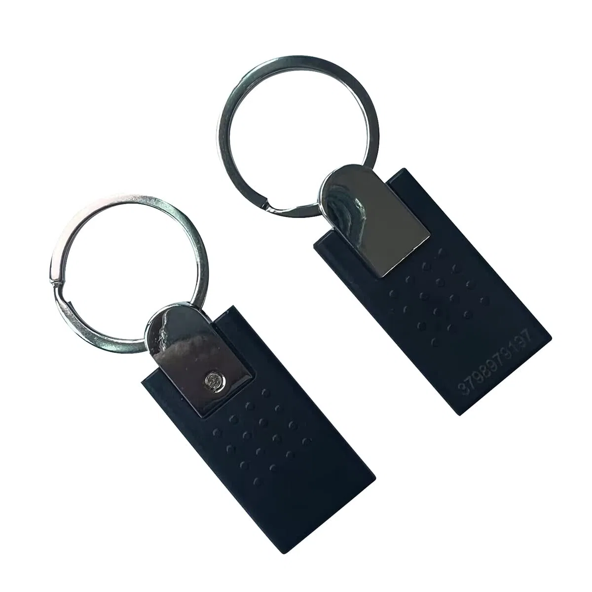 Llavero de acceso RFID de 125 kHz de metal de color negro (50)