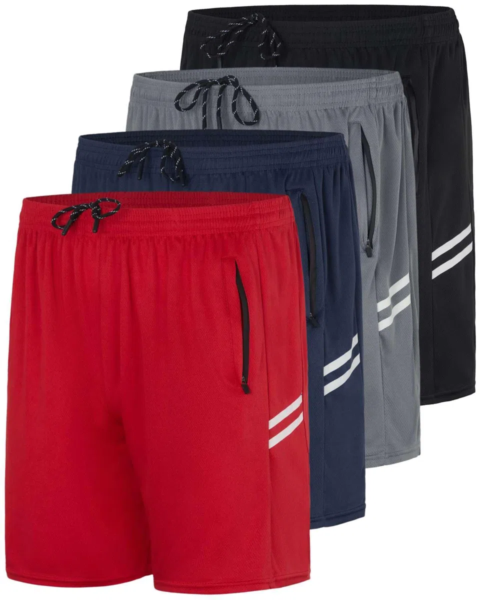 Real Essentials Pantalones Cortos de Gimnasio - Pantalones Cortos de Tenis Hombre