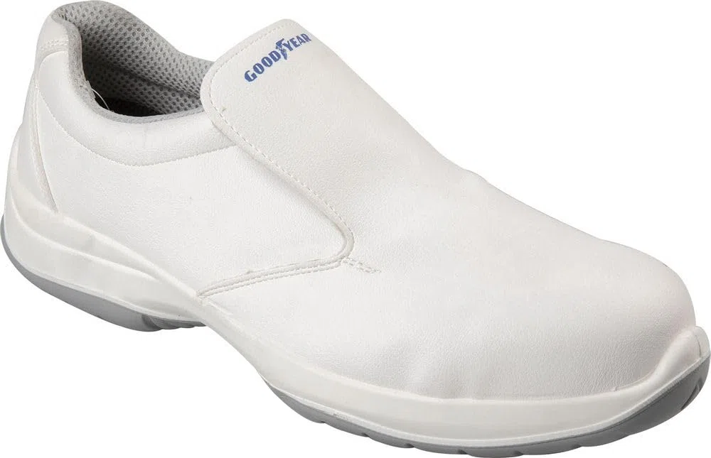 Goodyear Zapatos De Seguridad Sin Cordones S2 Sin Metal, Blancos, Número 43