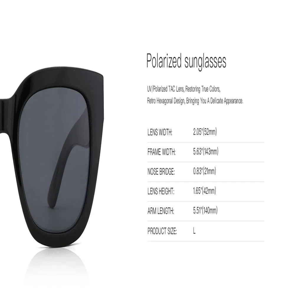 Gafas de sol polarizadas con diseño de mariposa para mujer, protección UV400, estilo ojo de gato.