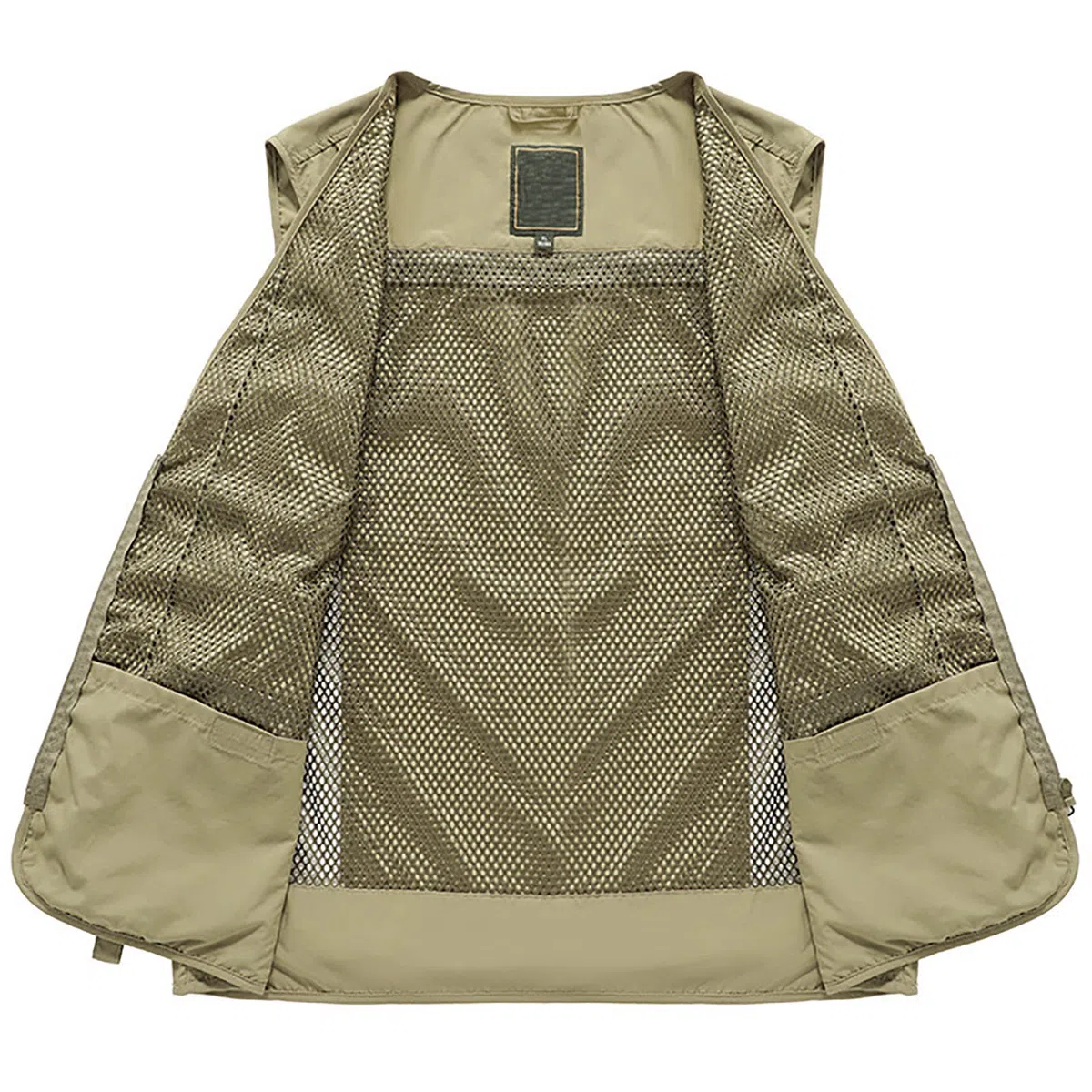 Hombres Chaleco de Pesca Secado Rápido Respirable Chaleco con Multibolsillos para Pesca Fotografía Caza Cámping Viajes(Size:6XL,Color:Rojo)