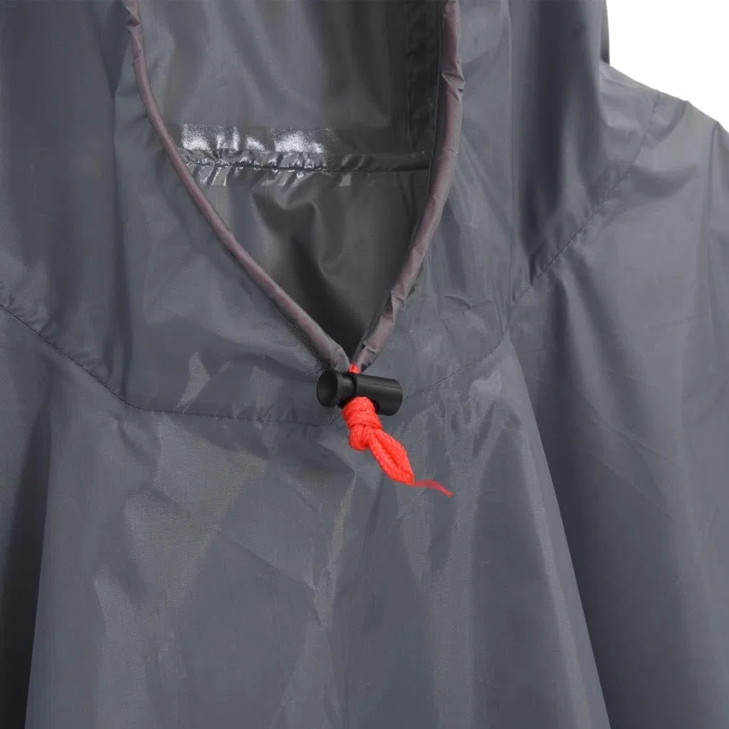 Poncho de lluvia con capucha 2 en 1 diseño de poliéster 223x, impermeable y plegable, con cierres de como mangas, versátil como lona de camping, manta de pícnic, para exteriores, trekking