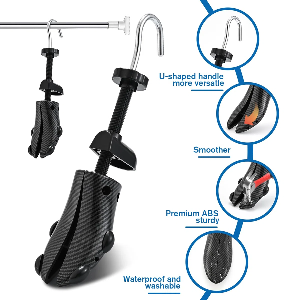 eachway - Horma para zapatos, con longitud y anchura ajustables, para hombre y mujer