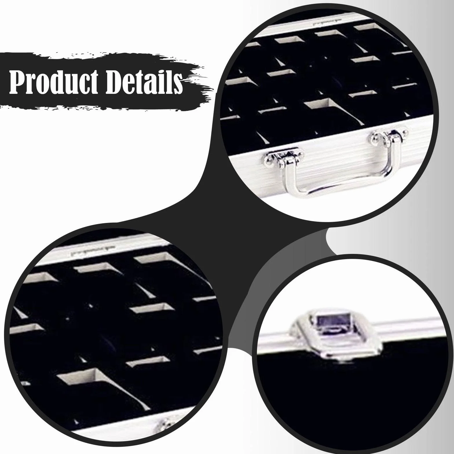 Maletín para Relojes Caja Organizador de Aluminio con Compartimentos Acolchados Portátil Y Resistente Al Agua Adecuado para Viajes Coleccionistas
