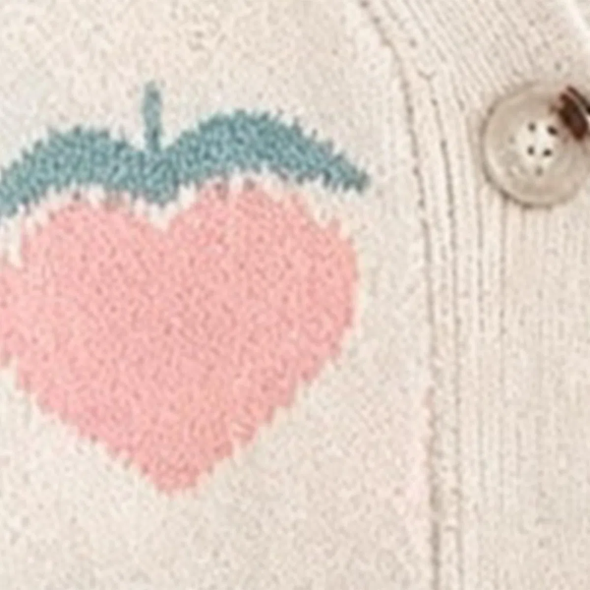 Cárdigan de melocotón para niñas, dulce cárdigan para niñas | Chaqueta de punto para niña, regalo de cumpleaños, Pascua, bonito diseño alegra a cualquier niño