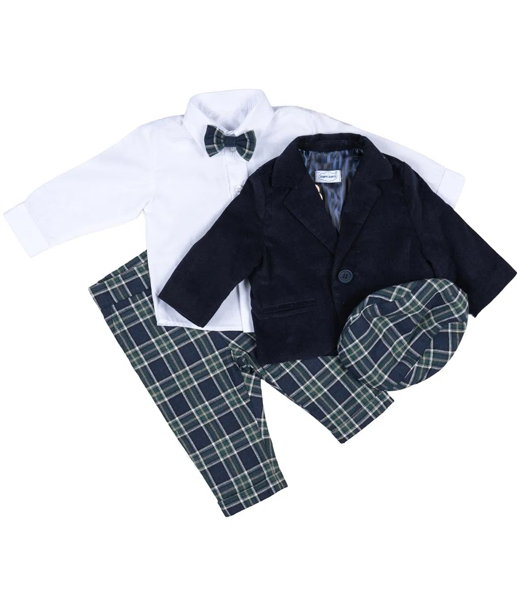 Traje de bautizo para bebé, niño, traje de bautizo para niño