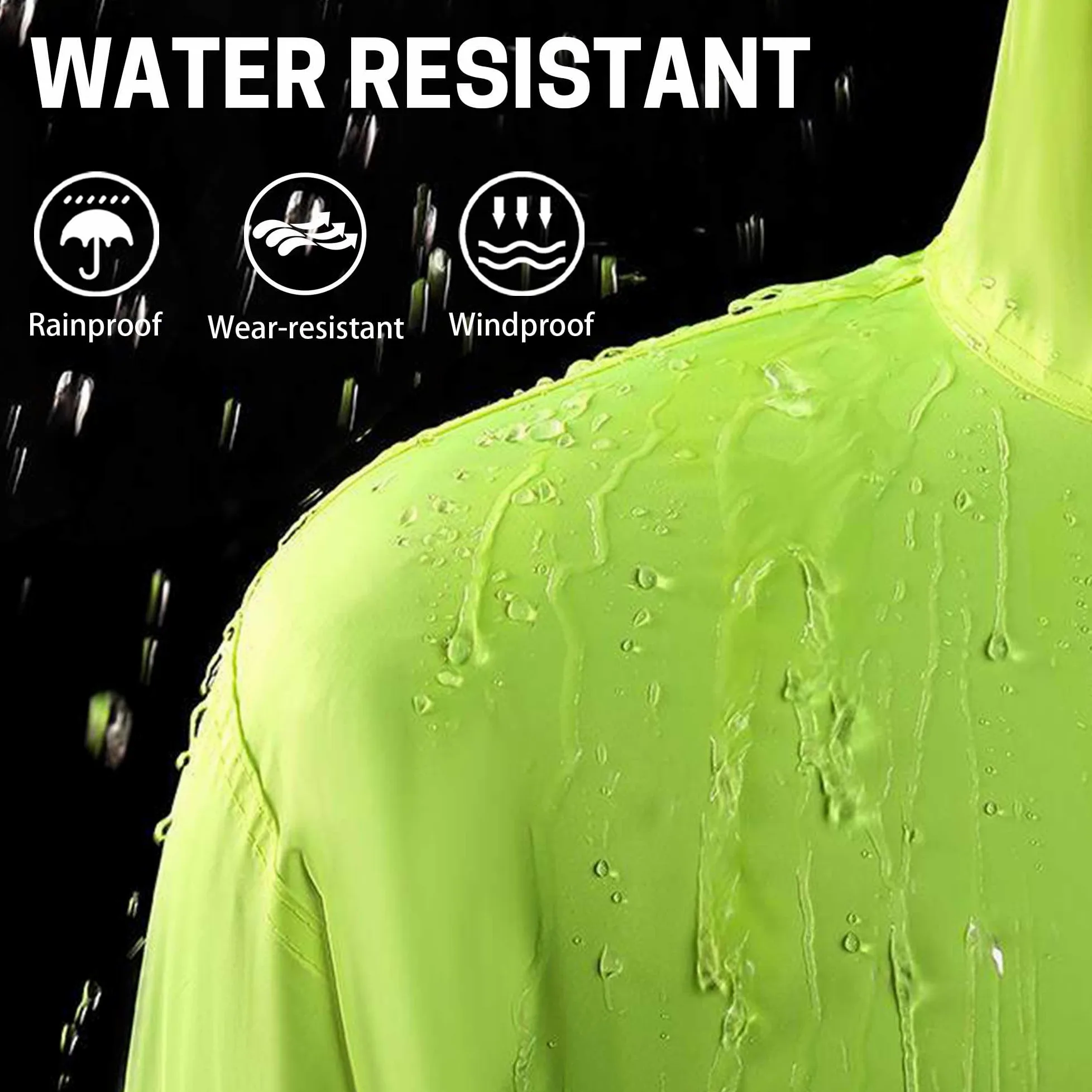 Chaqueta impermeable de alta visibilidad para hombre, 10000 mm, impermeable, transpirable, con logotipo personalizado para construcción y emergencia