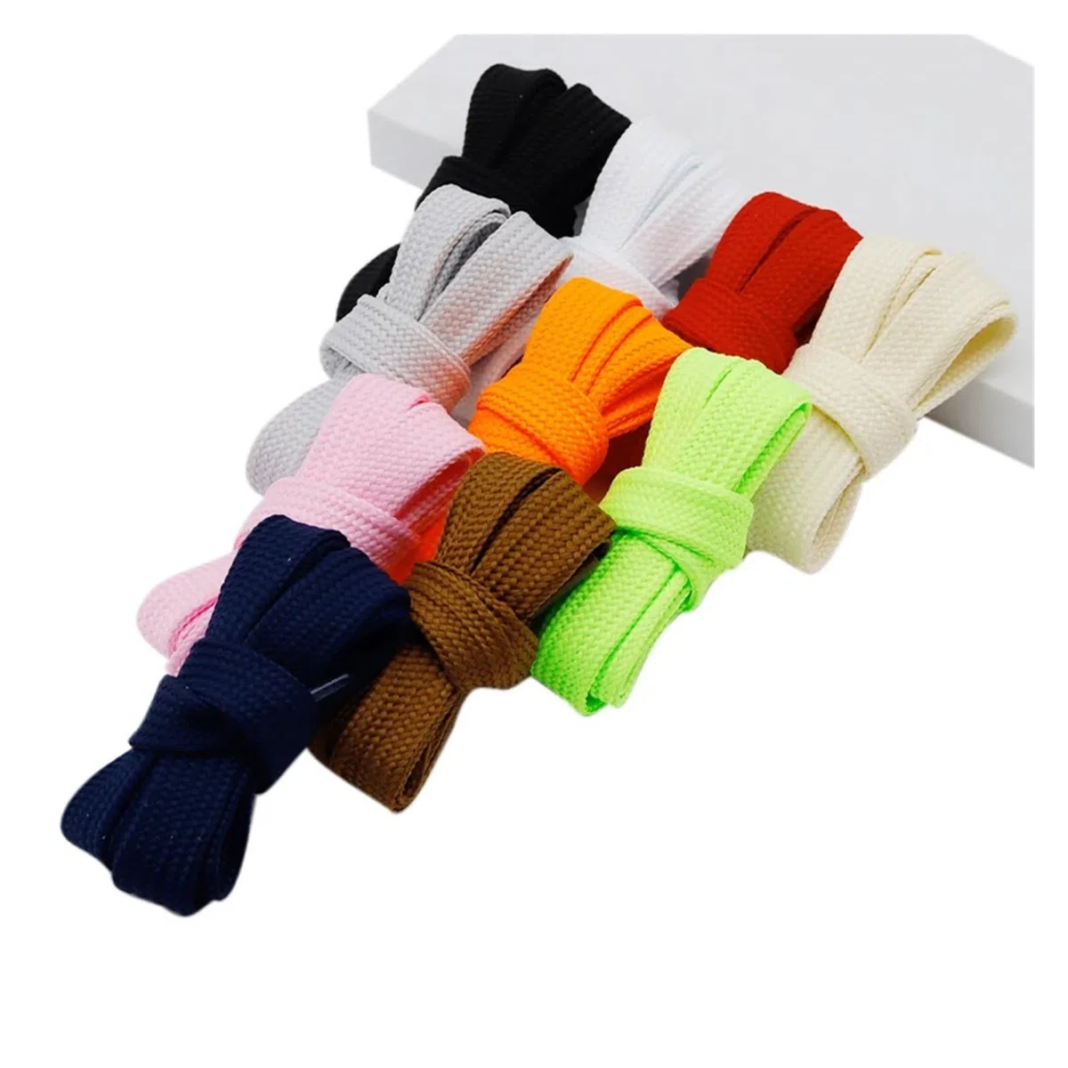Cordones de Zapatos 1 par de Cordones Anchos de 18 mm de Doble Capa for Zapatillas Deportivas, Planos y Gruesos.(134 Apricot,60cm)