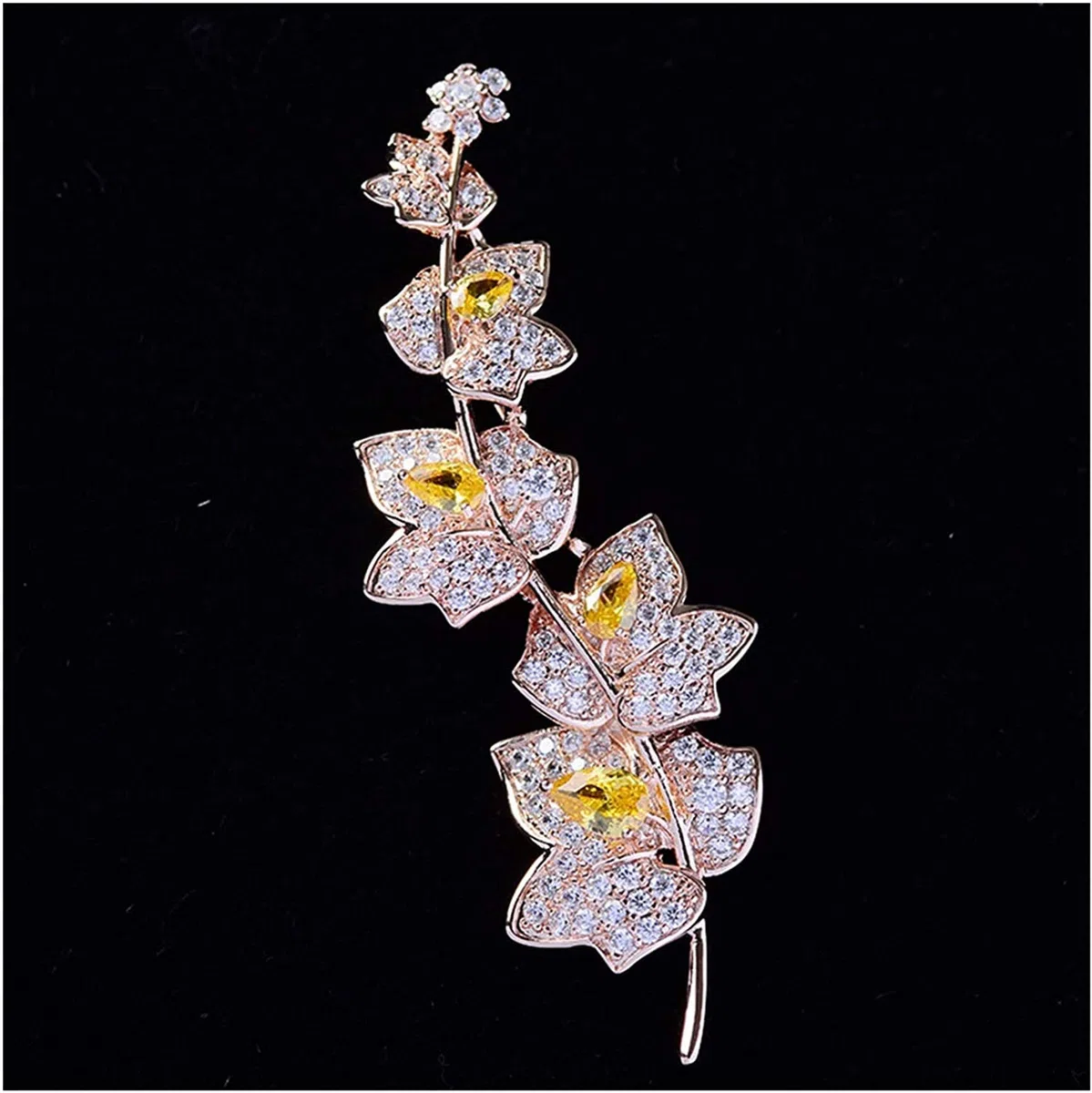 Broche con Forma de Hoja para Mujer, Ideal para Banquetes, Bodas, Trajes, Bufandas y Abrigos.