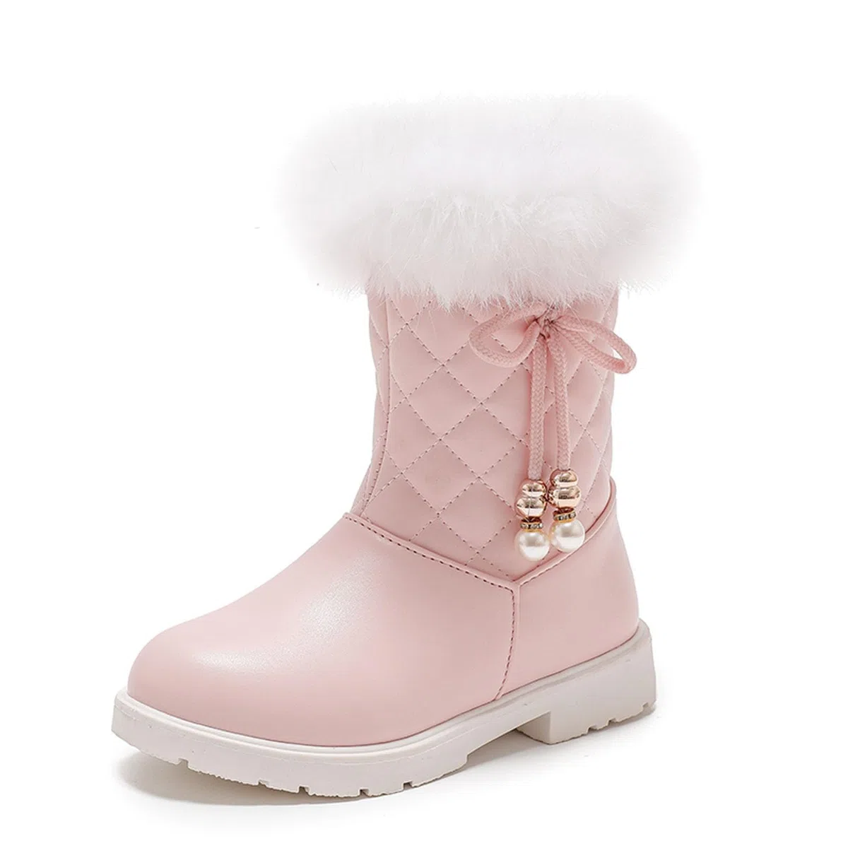 Botas niños fácil Poner Botas de Nieve para niñas de otoño e Invierno con de, Antideslizantes, cálidas y cómodas, Botas con Cremallera Lateral y de Color (28 Little Child)