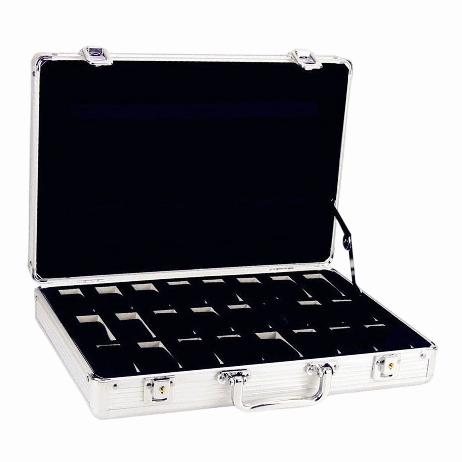 Maletín para Relojes Caja Organizador de Aluminio con Compartimentos Acolchados Portátil Y Resistente Al Agua Adecuado para Viajes Coleccionistas