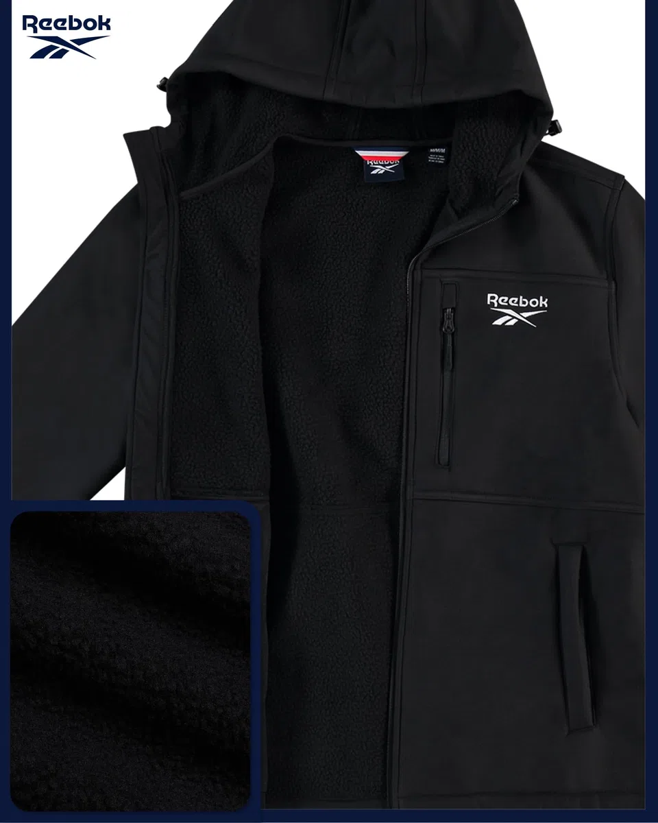 Reebok M Sherpa Softshell Chaquetas de forro polar Hombre (Pack de 1)