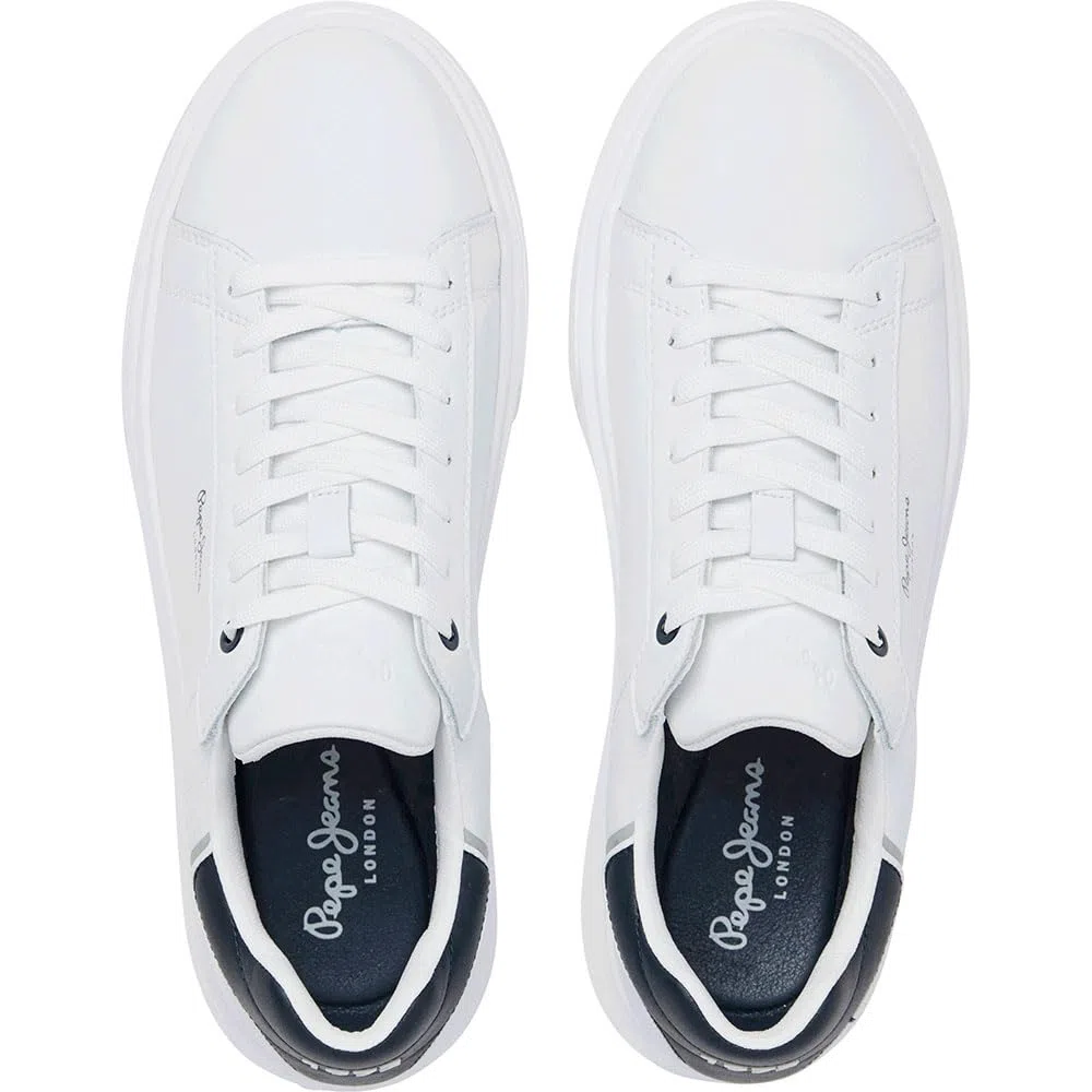 Pepe Jeans Zapatillas de Piel Eaton One Blanco