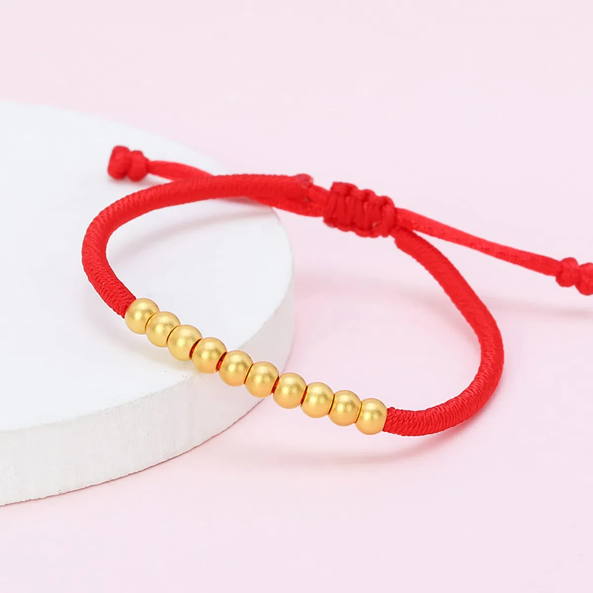 Pulsera Feng Shui Pulsera de cuentas de oro Pulsera de riqueza Pulsera de hilo rojo Amuleto for protección Amuletos de la suerte for mujeres Hombres Niños Joyas Regalos Atraer prosperidad Buena fortun