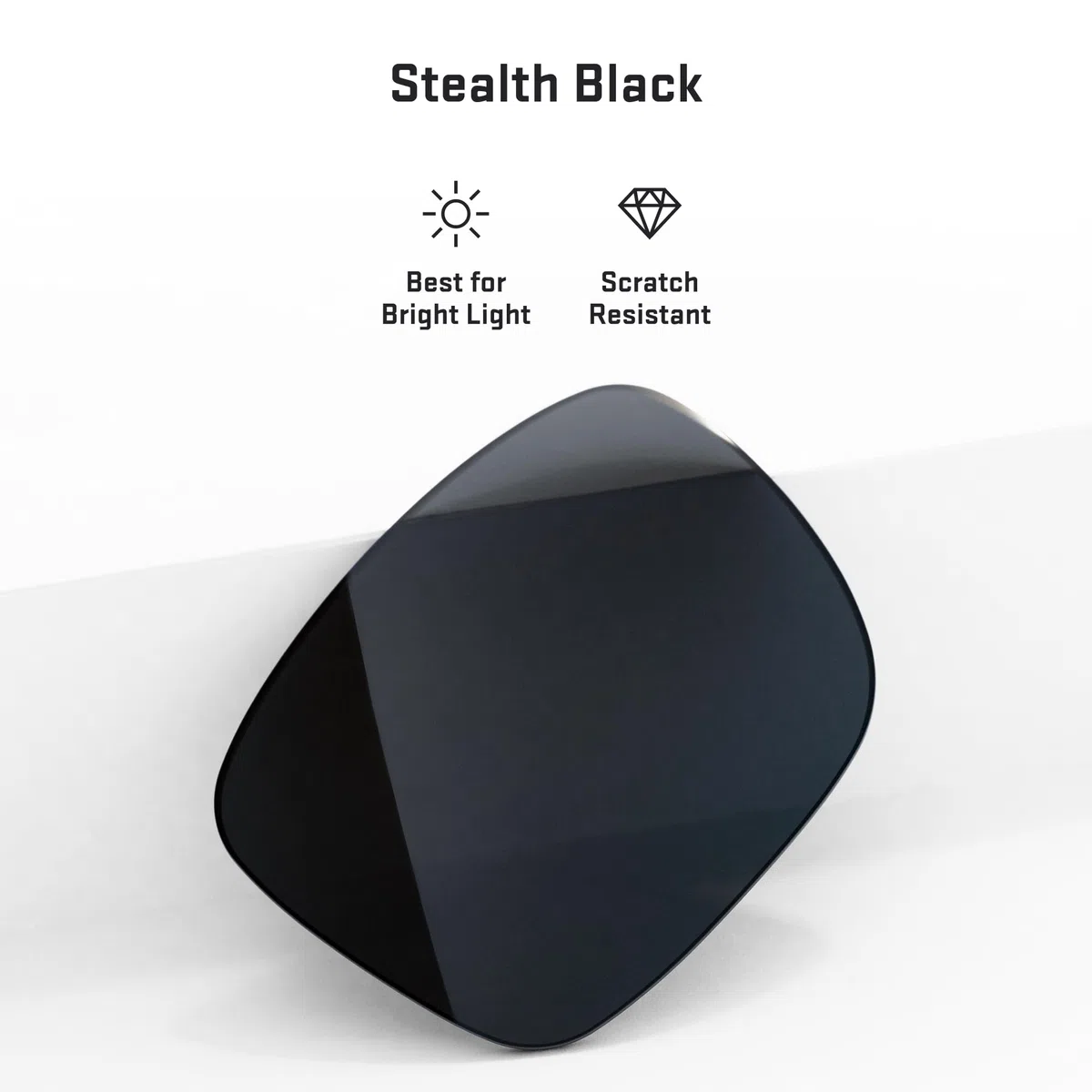 Revant Lentes de reemplazo compatibles con Spy Optic Rebar Stealth Black | Standard Polarized Stealth Black, Polarizado contra reflejos, 100 % protección UV, Resistente a impactos y arañazos