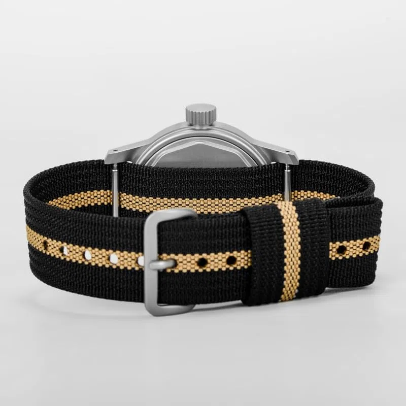Rdunae RA01 G10 Relojes Militares De Campo Para Hombres, 36,5mm Movimiento Miyota Super 2035 Reloj Vintage De Cuarzo, Reloj De Pulsera Retro Con Segundero Continuo, Mineral Abombado K1 Endurecido