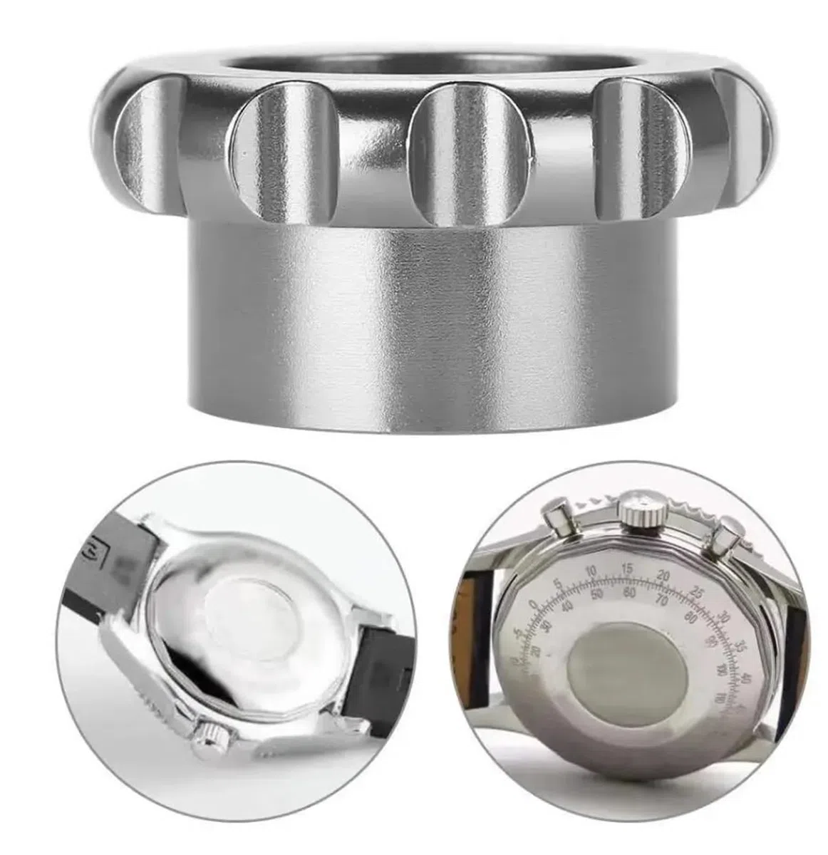 Juego de 4 Uds Troqueles abridor Carcasa Trasera Reloj, Herramientas reparación 34mm, 35mm, 36mm y 38mm, extracción, Caja Breitling, Tornillo Herramienta para Abrir Tapa Trasera de Reloj