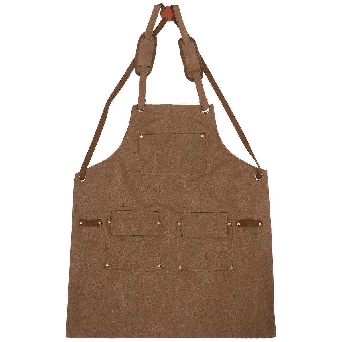 Gatuida Delantal de lona con bolsillo: delantal de trabajo con correas traseras ajustables y múltiples bolsillos para jardinería, carpintería, cafetería, chef, camarera, artista.