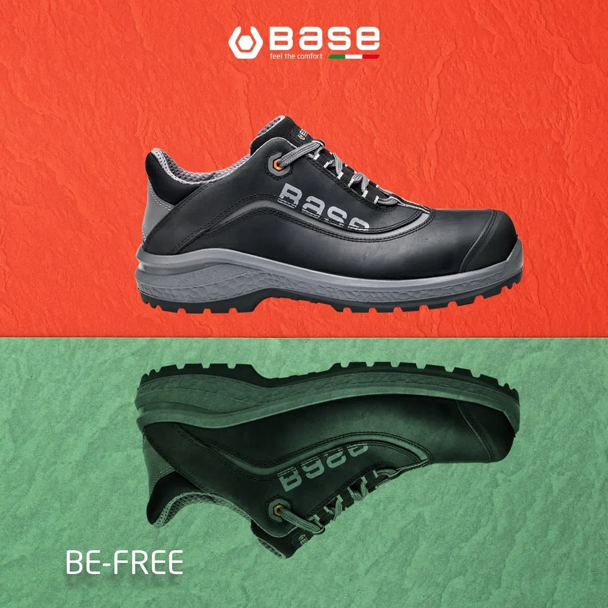 BASE Protection Be-Free Top S3 SRC Zapato de Seguridad, Talla: 50, Color: Negro/Gris, B0873BKG50