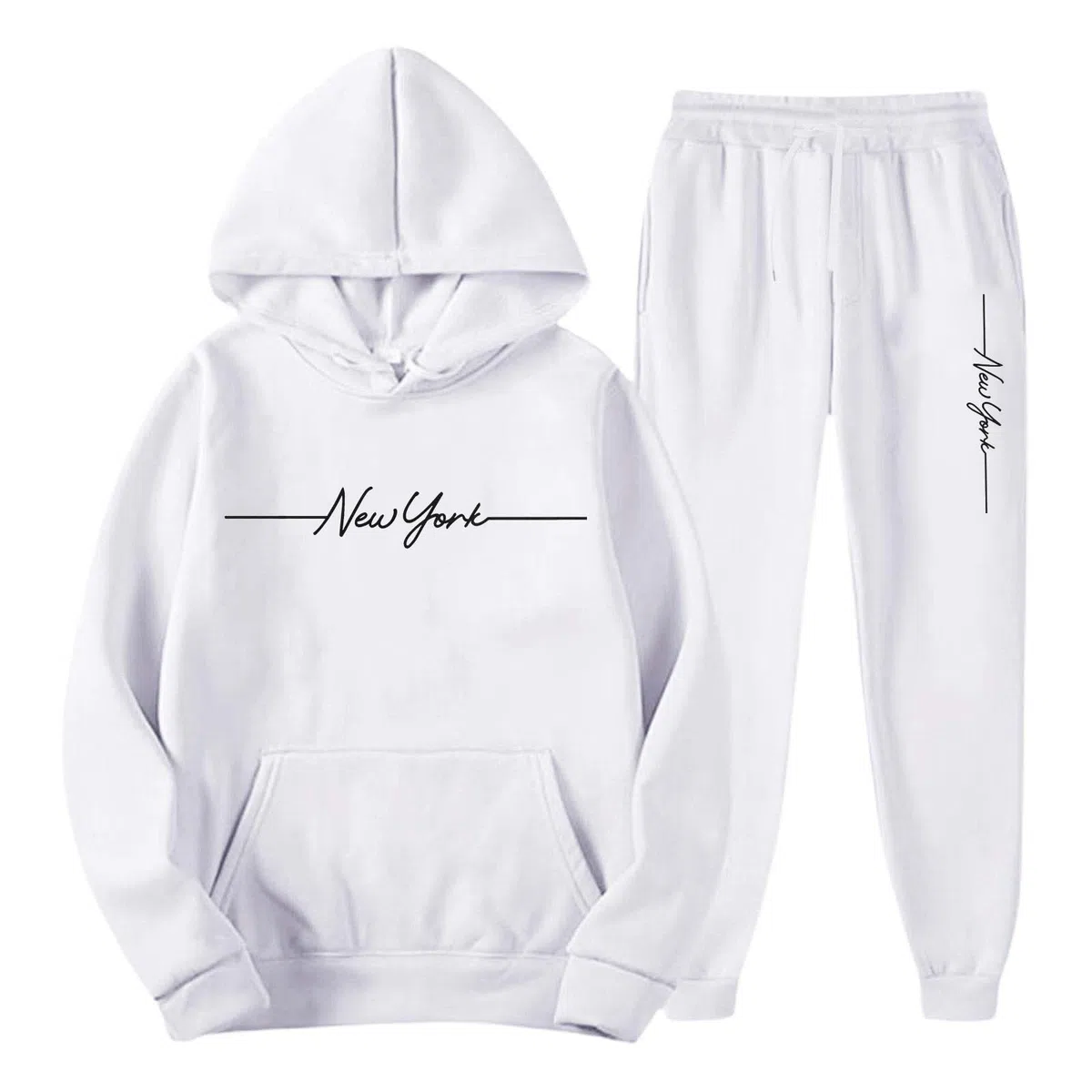 Generisch Sudadera con capucha para hombre, juego de chándal informal, estampado de letras, uso diario, gimnasio, correr, ropa de calle