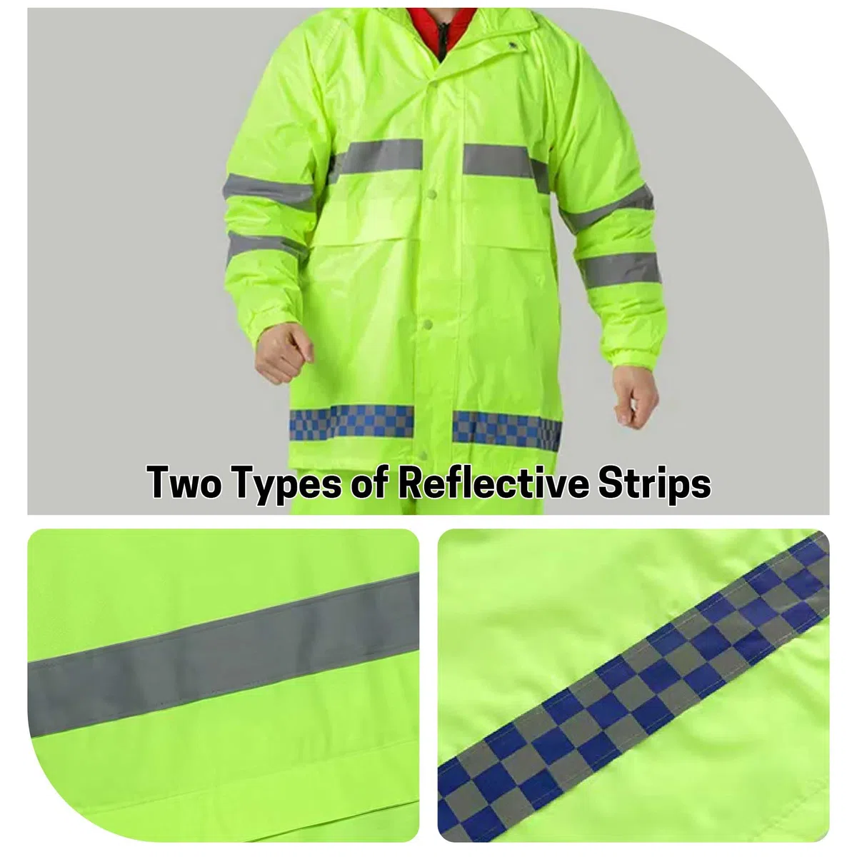 Chaqueta impermeable de alta visibilidad para hombre, 10000 mm, impermeable, transpirable, con logotipo personalizado para construcción y emergencia