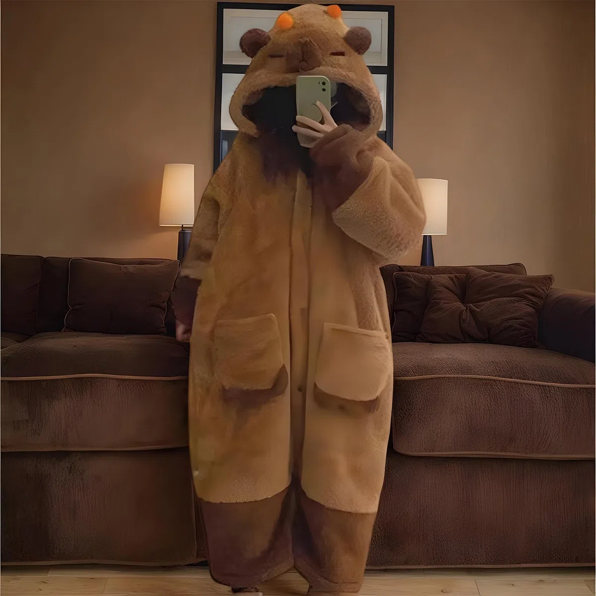 Pijamas Capybara - Disfraz de Capibara para adultos, pijama de animal para dormir, lindo pijama para adultos, ropa de dormir suave para cosplay, niños y adultos