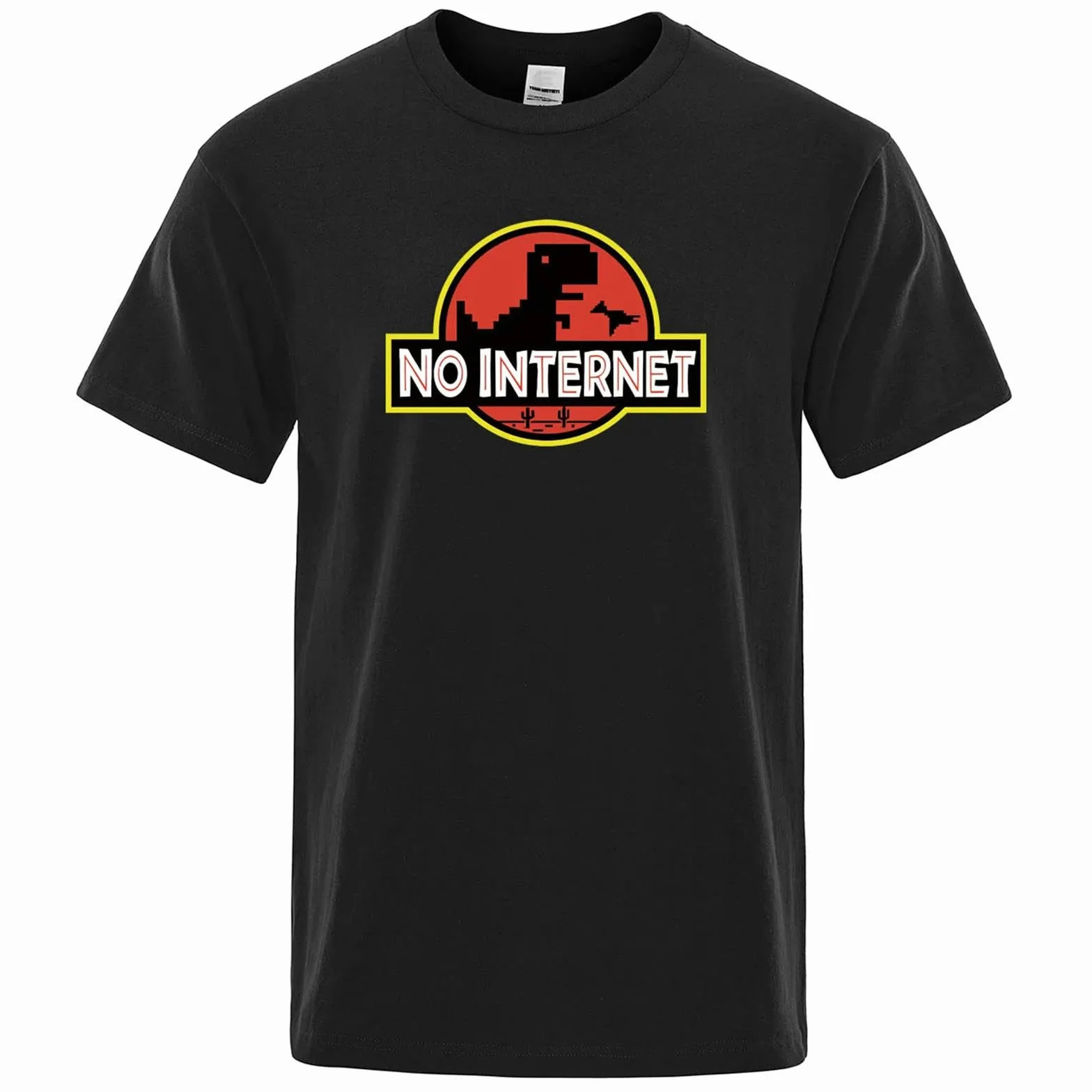 Camisetas Manga Corta Hombre Camiseta con Impresión De Dinosaurios Divertida para Hombres Casual Verano Suelta Hombres-Vino Rojo-2xl
