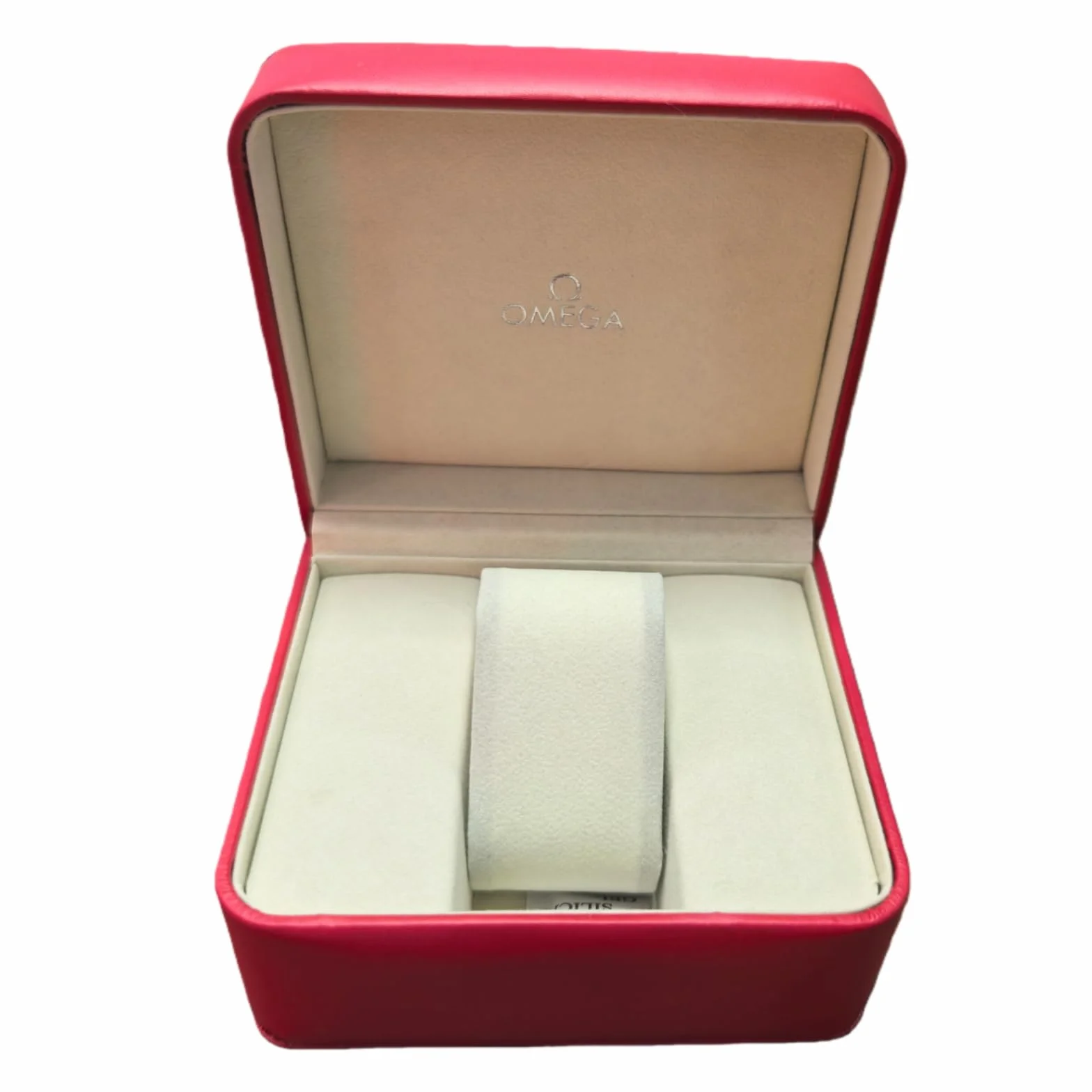 Organizador de Relojes Caja Madera Roja Piel PU Interior Beige Soporte para Omega
