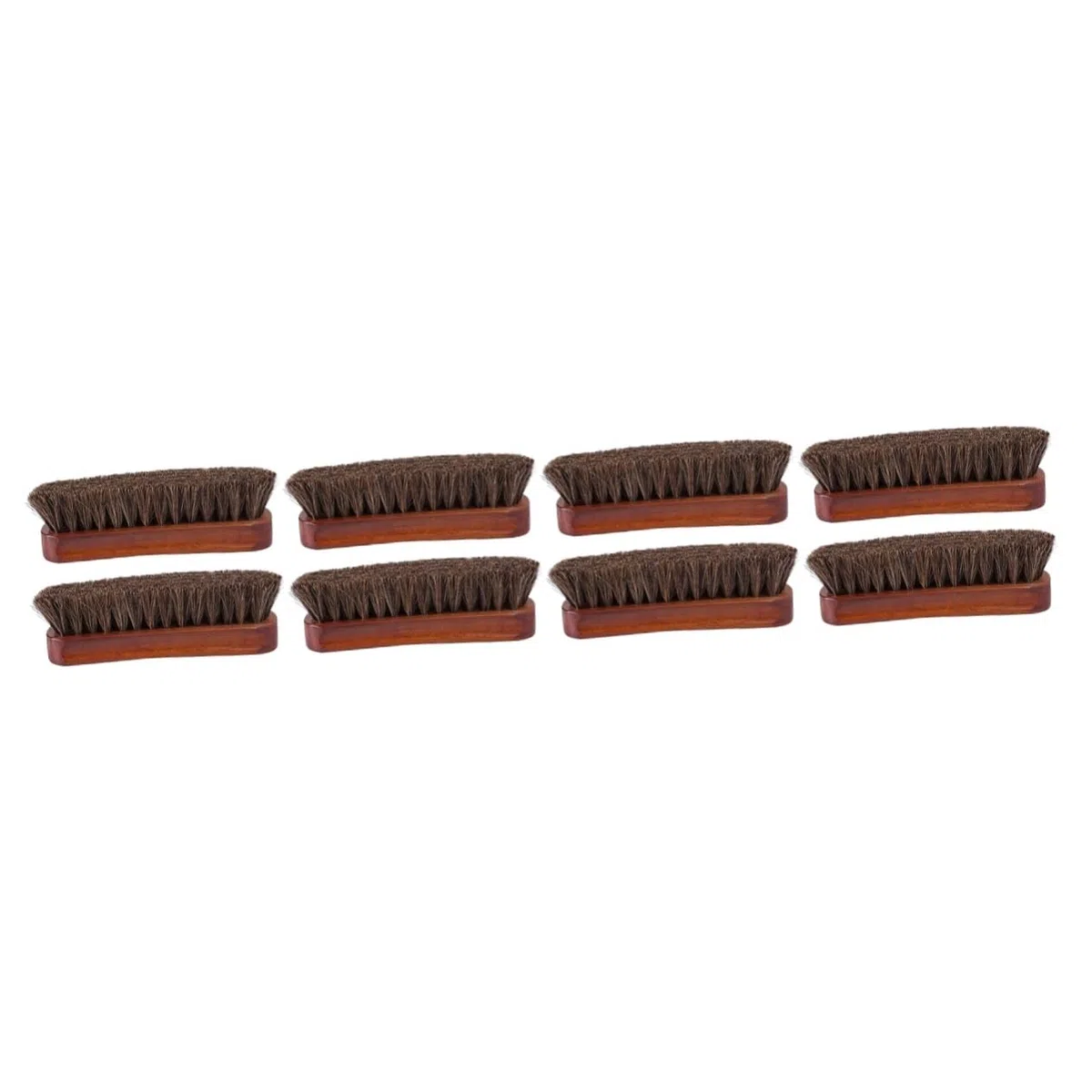 Veemoon Cepillo De Madera para Limpiar Zapatos Cepillo De Pelo De Caballo Cepillo De Limpieza Cepillo Pequeño para Cuero Cepillo De Pelo De Caballo para 2 Piezas x 4
