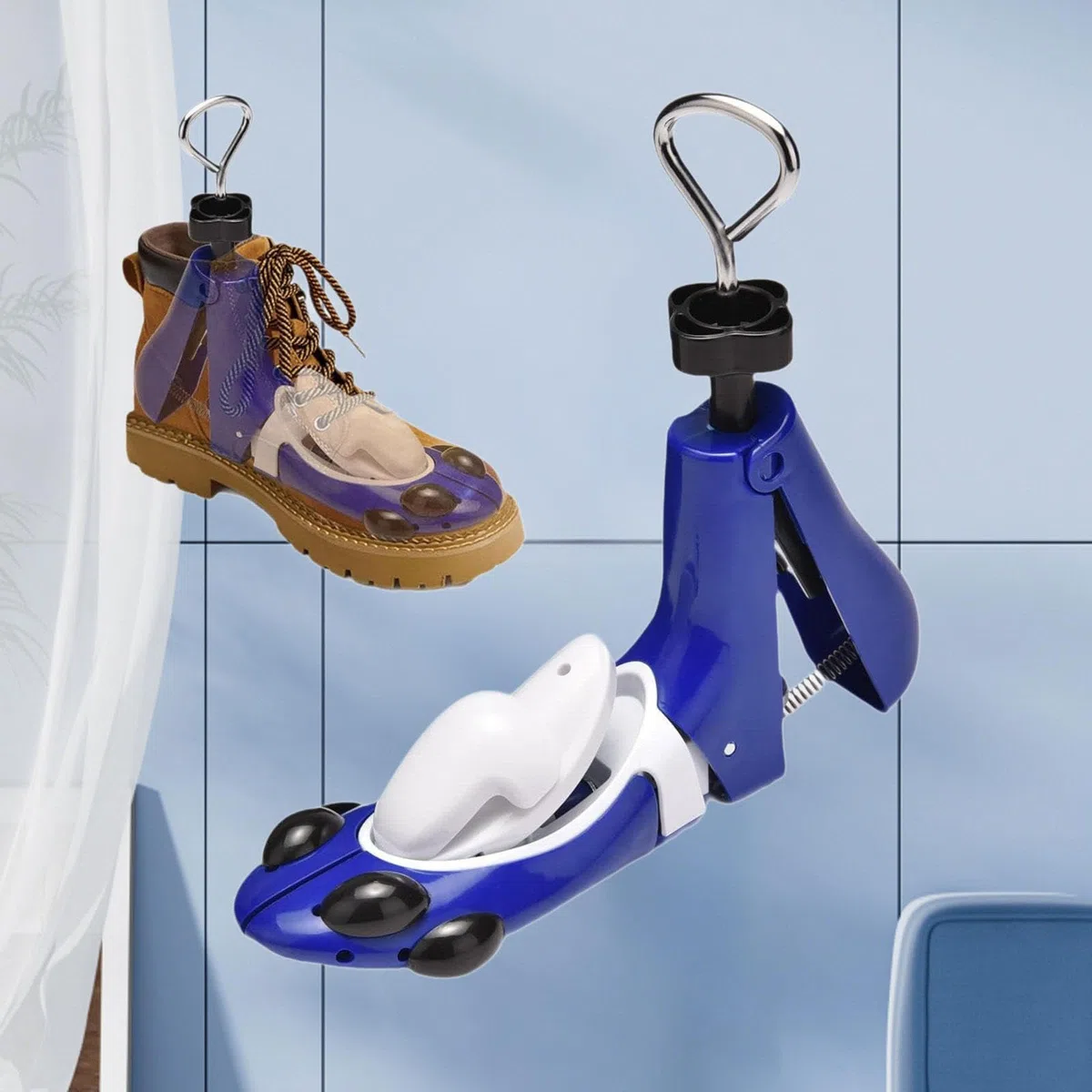 Qianly Zapatos Metálica Estirador Ensanchador Zapatos Expansor Mango Giratorio Metal Adecuado para Botas Zapatos Deportivos Trabajo