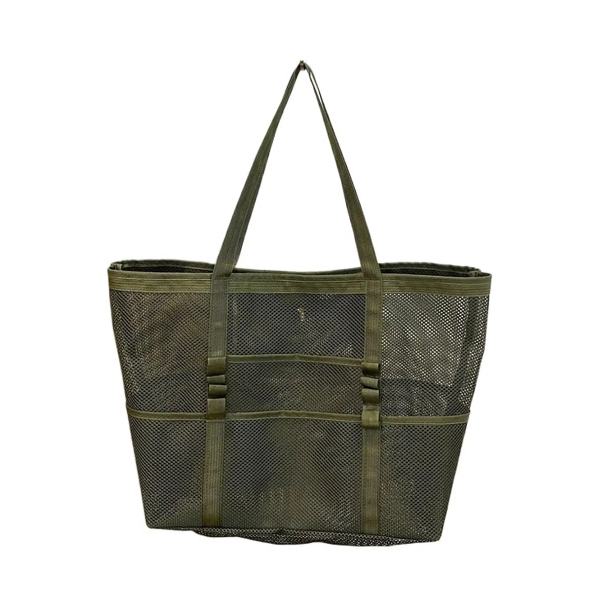 Bolsa De Playa Portable Mesh Beach Bag For Women Makeup Travel Storage Wash Bag Summer Travel Swimming Bath Bag Organizer Shopper Totes para Viajes A La Playa(Green)