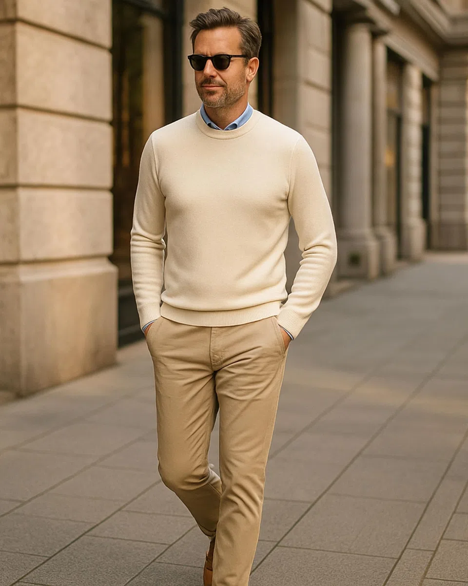Dolcevita - Jersey para hombre, 30% puro cachemir, 70% pura lana, fabricado en Italia, manga larga, suave y cálido