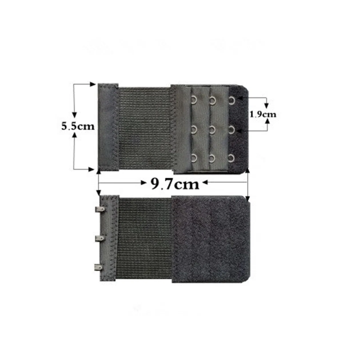 Extensor de Sujetador, 1 Pieza, 2 Filas, 3, 4 Ganchos, Correa extensora, cinturón extensión Alargado Ajustable for Mujer
