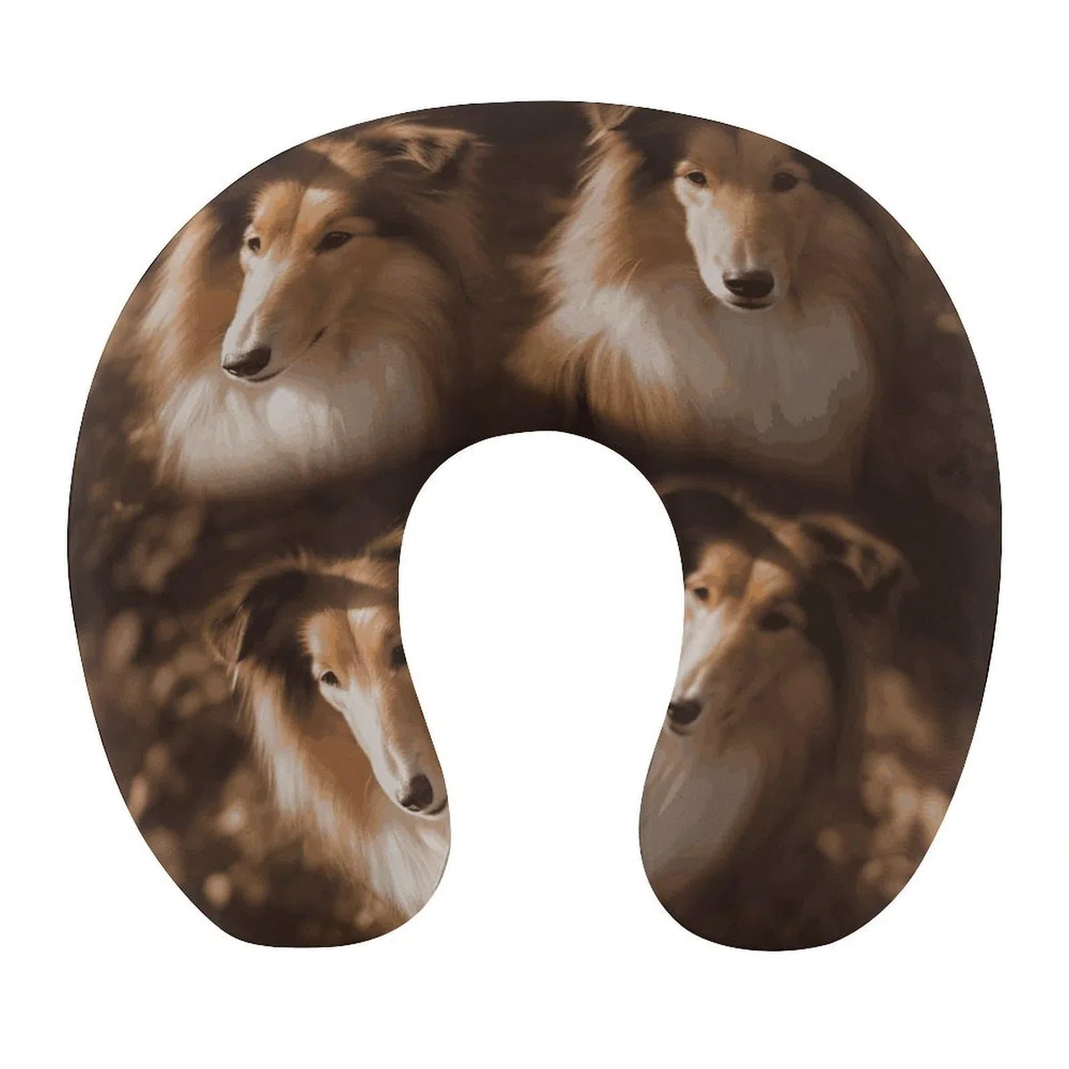 Shelties Almohada en forma de U, núcleo de almohada de espuma viscoelástica, cojín, proporciona apoyo para el cuello, almohada de viaje, adecuada para aviones, coches, hogares y oficinas.