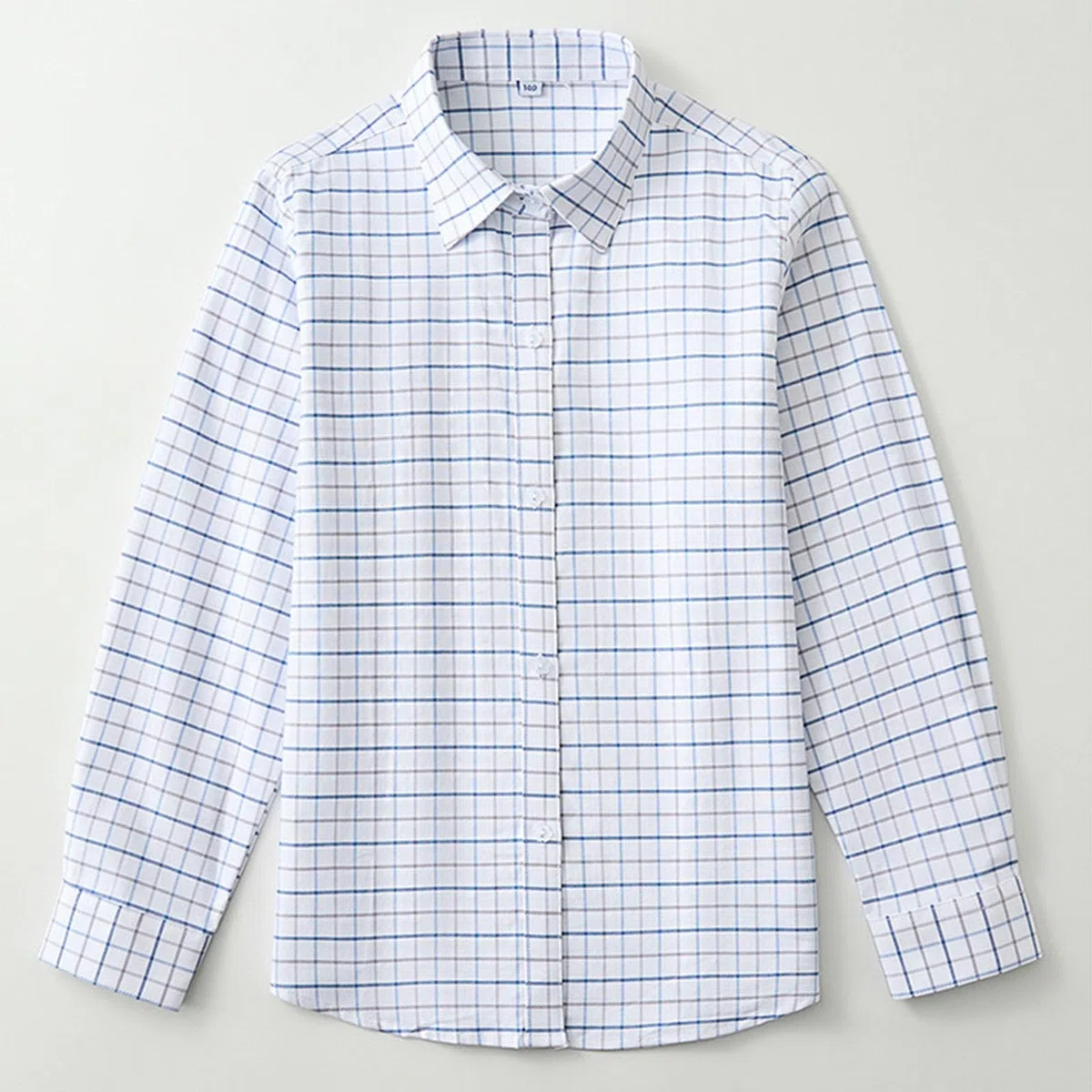 Camisa a cuadros de manga larga con botones para niñas, para la escuela, clásica, transpirable, suave, casual