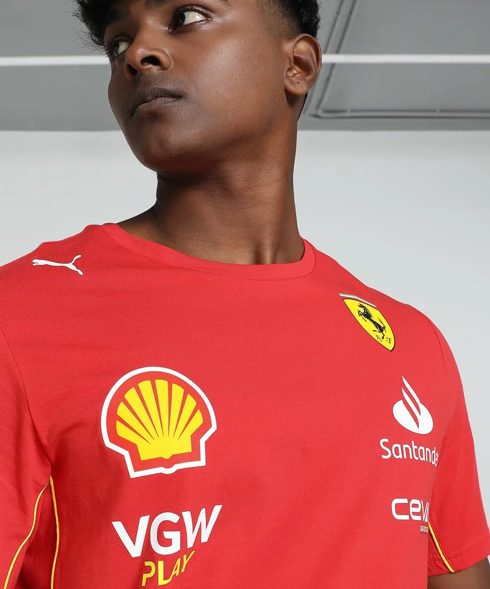 PUMA Camiseta Charles Leclerc Scuderia Ferrari 2024 para Hombre - Rojo Quemado